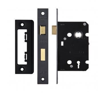 Zoo ZSC 3-Lever Mortice Sashlocks c/w Keys - Matt Black