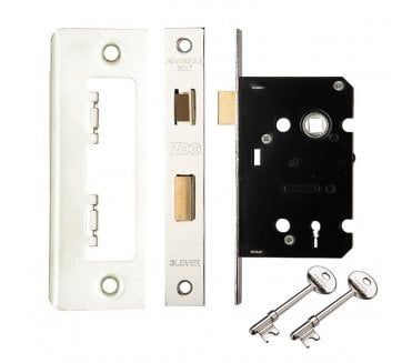 Zoo ZSC 3-Lever Mortice Sashlocks c/w Keys - Polished Stainless Steel